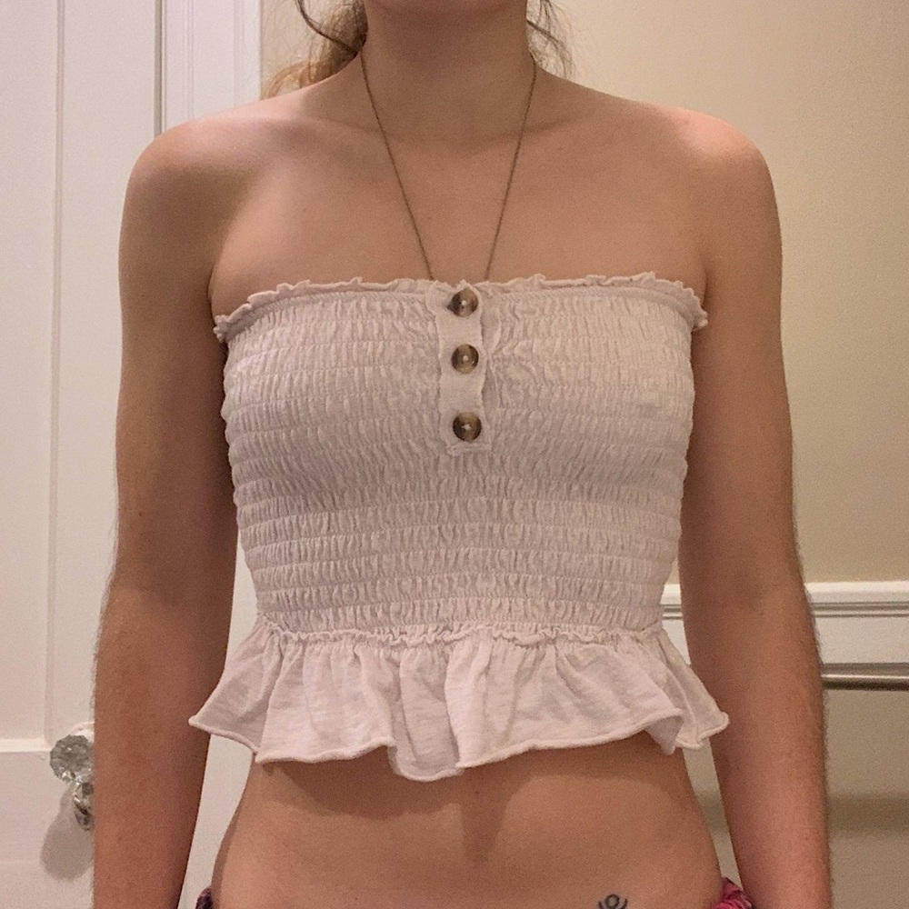 Free People Cropped Strapless Top